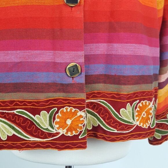 Tantrums Canvas Jacket Size  Large Multicolor Western - Picture 2 of 4